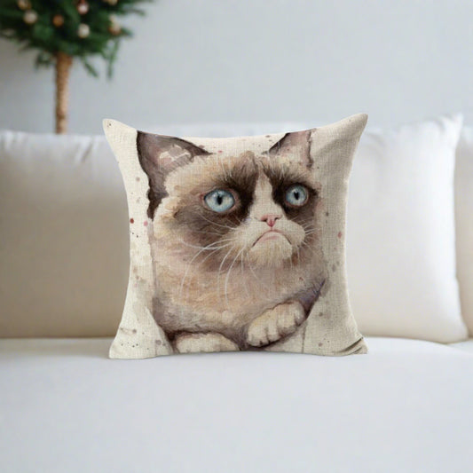 Grumpy Cat Decorative Throw Pillow Cover
