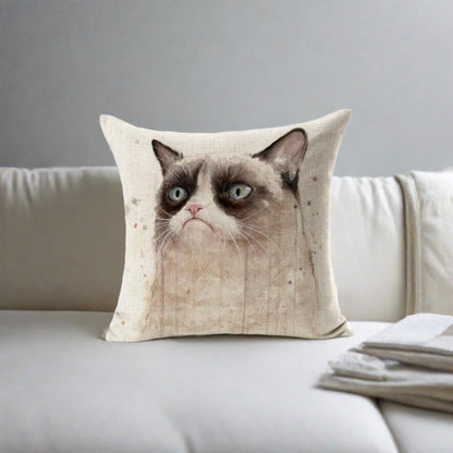 Grumpy Cat Decorative Throw Pillow Cover