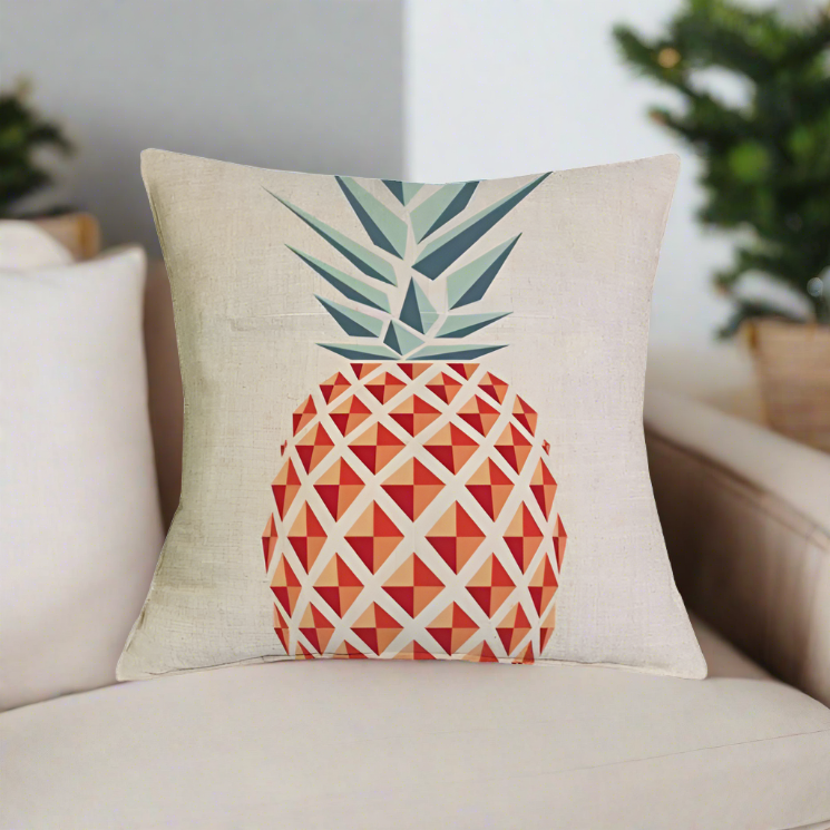 Pineapple Geometric Graphic Pattern Throw Pillow Cover