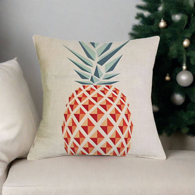 Pineapple Geometric Graphic Pattern Throw Pillow Cover