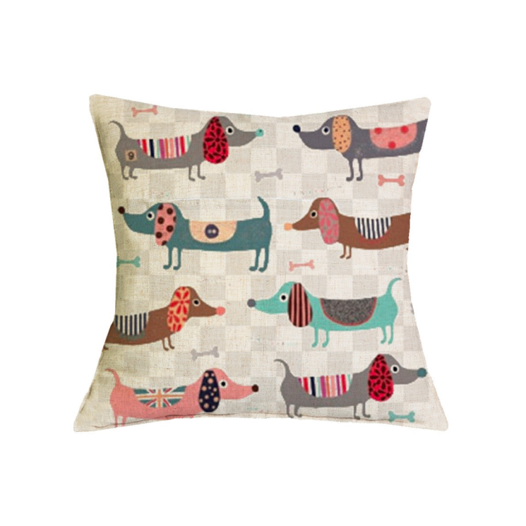 Christmas Dachshund Dackel Wiener Dog Throw Pillow Cover