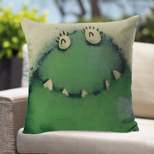 Kids Cartoon Animal Cushion Cover Frog Throw Pillow Cover