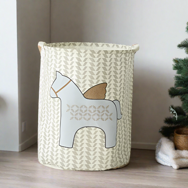 Unicorn Pegasus Light Blue Foldable Laundry Basket