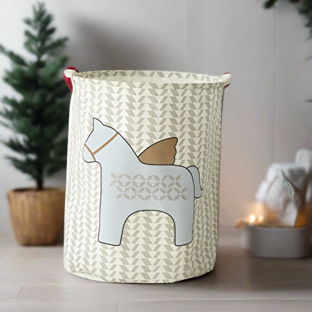 Unicorn Pegasus Light Blue Foldable Laundry Basket