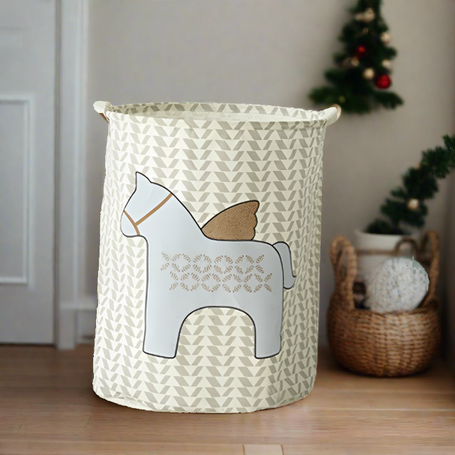Unicorn Pegasus Light Blue Foldable Laundry Basket