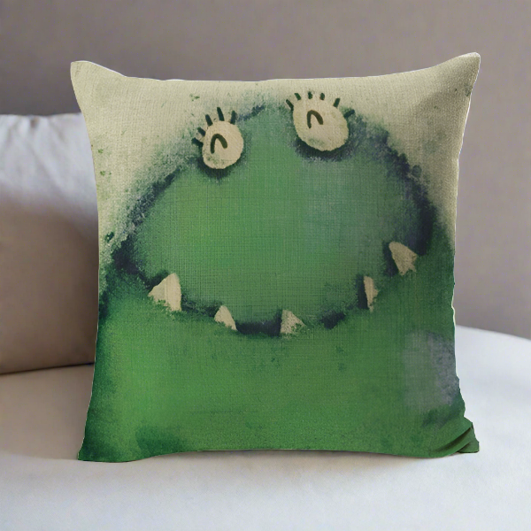 Kids Cartoon Animal Cushion Cover Frog Throw Pillow Cover