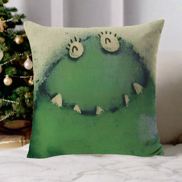 Kids Cartoon Animal Cushion Cover Frog Throw Pillow Cover