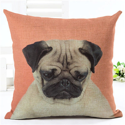 Pug Dog Sad Pillow Cover