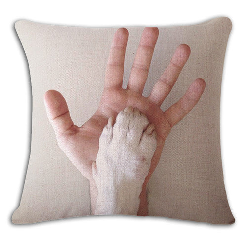 Hold Hands Bull Terrier Funny Pillow Cover