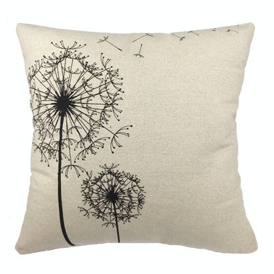 Dandelion Cushion Throw Pillow Cover