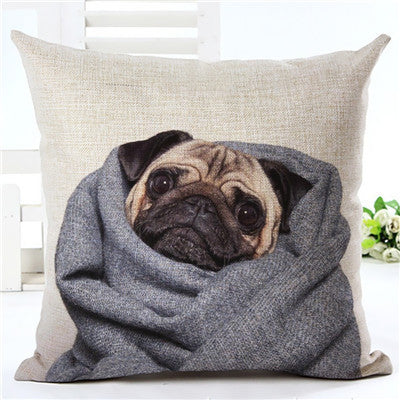 Pug Home Blanket Decorative Pillow Cover