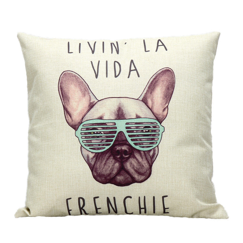 lLivin La Vida Frenchie French Bulldog Boston Terrier Throw Pillow