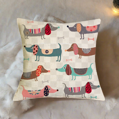 Christmas Dachshund Dackel Wiener Dog Pillow Cover