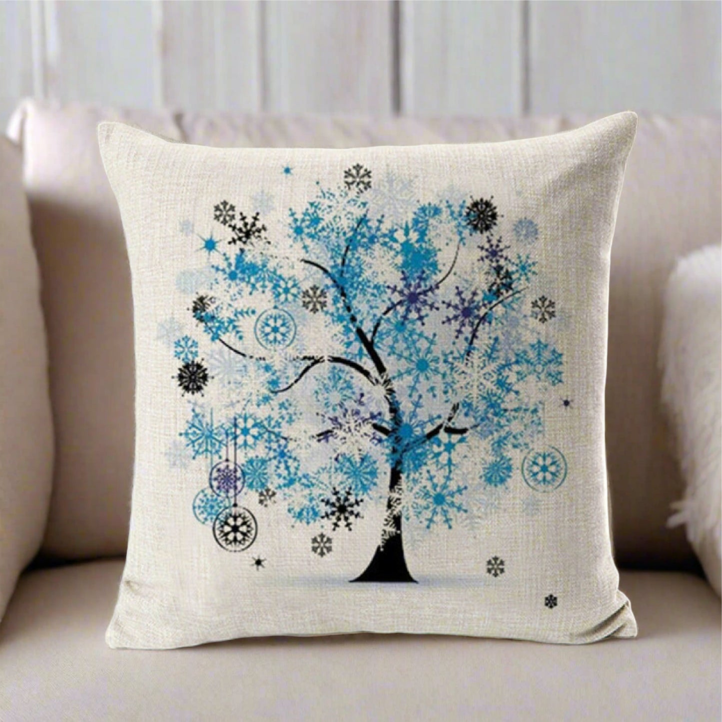 Colorful Blue Tree Pillowcase