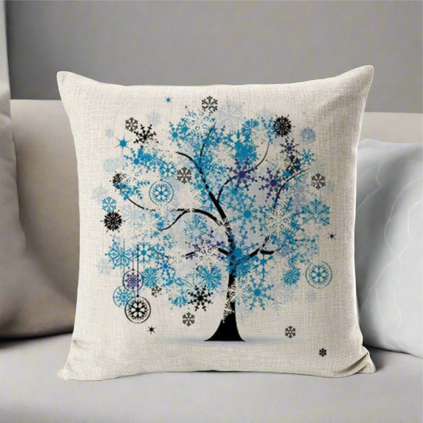 Colorful Blue Tree Pillowcase