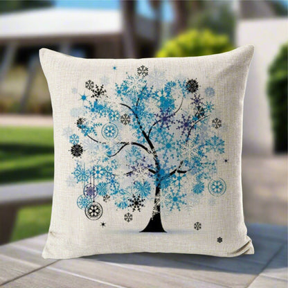 Colorful Blue Tree Pillowcase