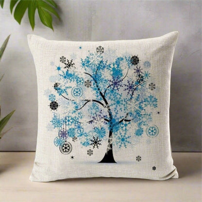 Colorful Blue Tree Pillowcase