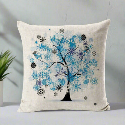 Colorful Blue Tree Pillowcase