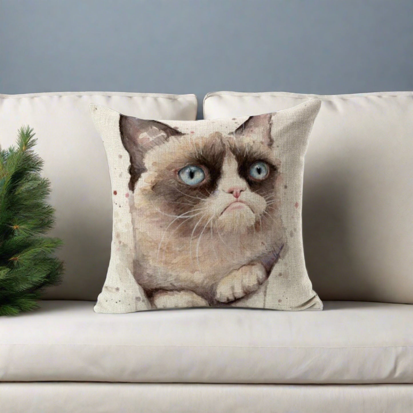 Grumpy Cat Decorative Throw Pillow Cover