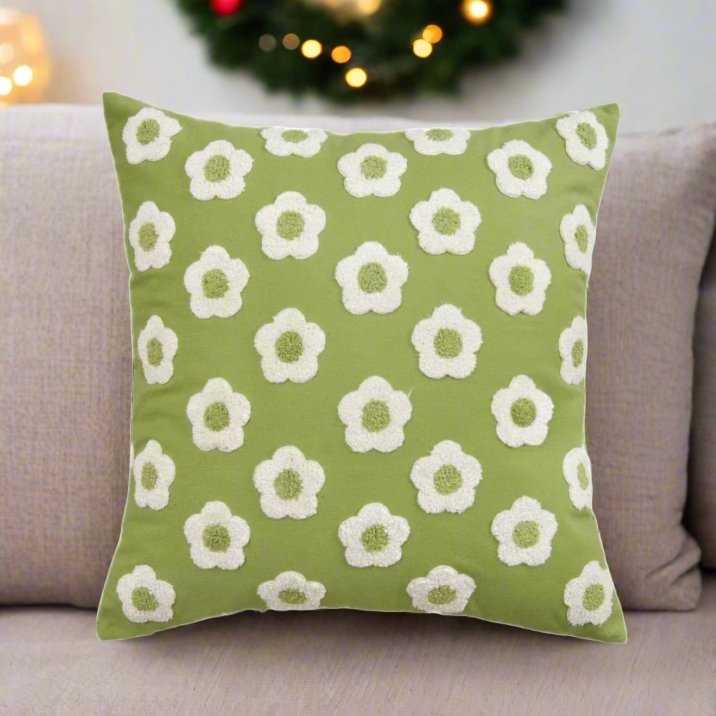 Embroidery Wild Flower Throw Pillow Covers