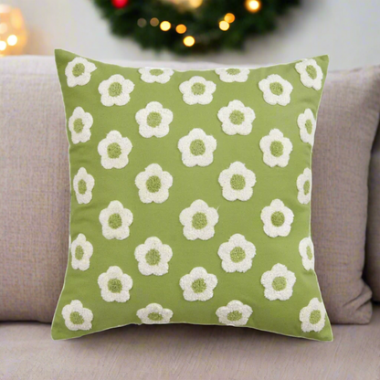 Embroidery Wild Flower Throw Pillow Covers