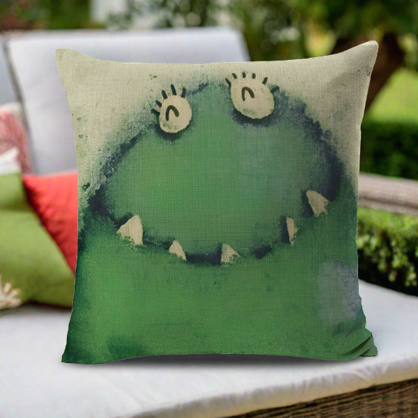 Frog Throw Pillow Cover
