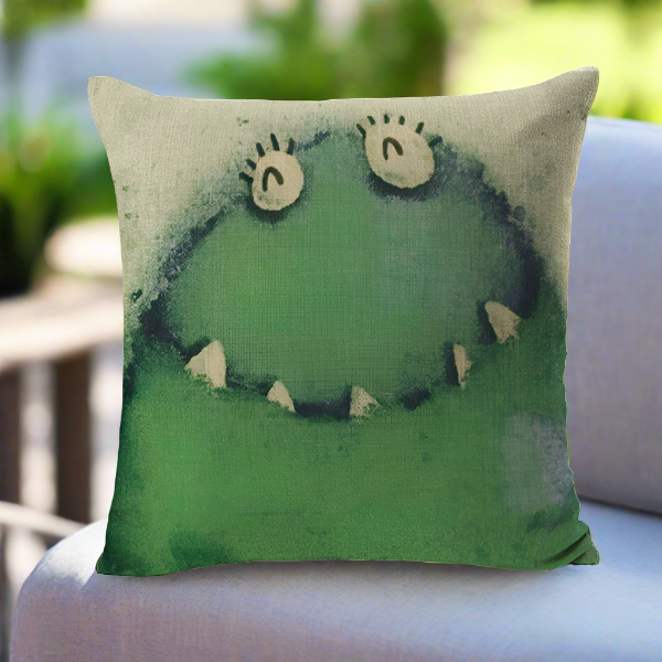 Frog Throw Pillow Cover