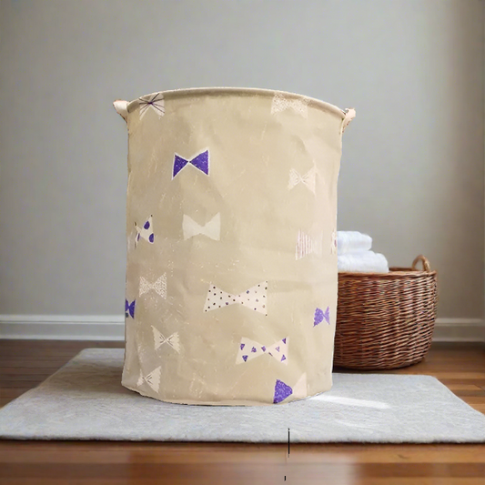 Bow Tie Graphic Waterproof Laundry Basket