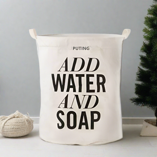 Funny Quote Add Water And Soup Quote Foldable Laundry Basket | Custom Laundry Basket | Housewarming Gift