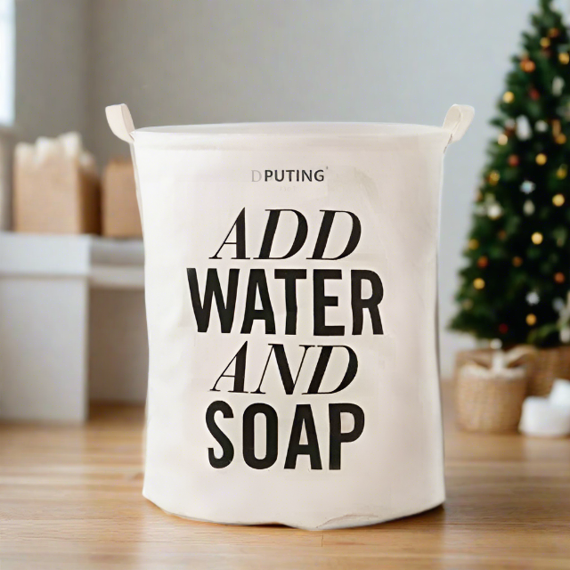 Funny Quote Add Water And Soup Quote Foldable Laundry Basket | Custom Laundry Basket | Housewarming Gift