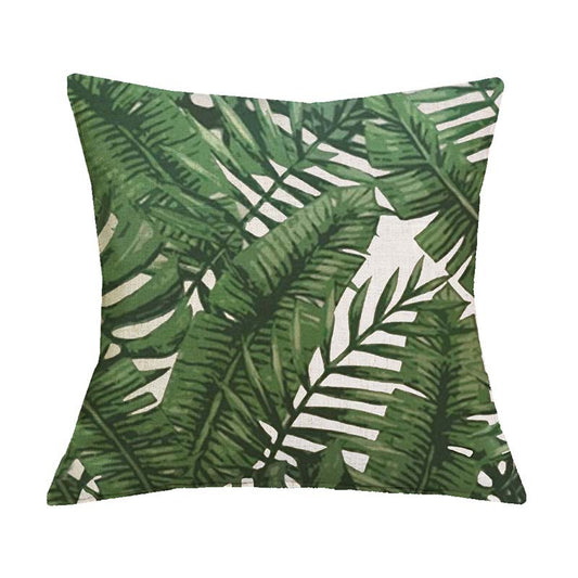 Tropical Plant Green Leaves 12 Pillow Covers