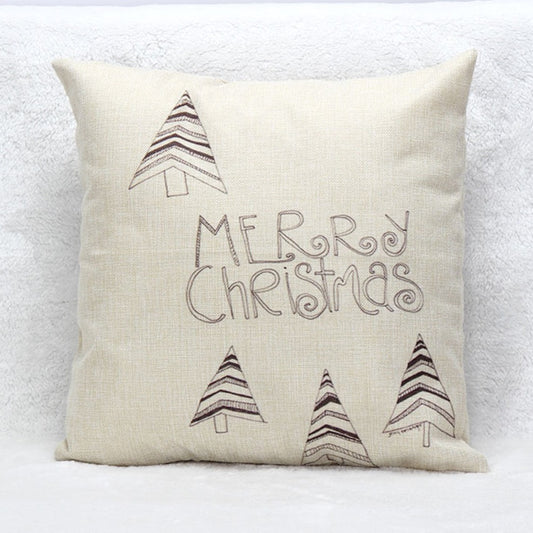Christmas Tree White Pillow Cover