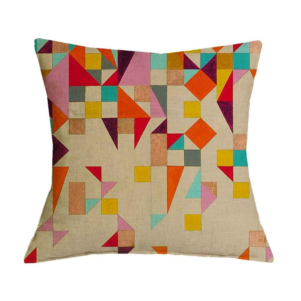 Colorful Geometric Graphic Pattern Pillow Case