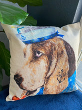1 - Basset Hound Sailor With Pipe And Blue Shirt Pillowcase