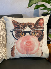 2 - Lovely Brown Cat With Pink Bubble Pillow Case