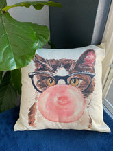 2 - Lovely Brown Cat With Pink Bubble Pillow Case