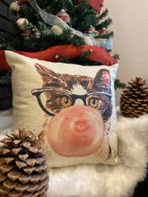 2 - Lovely Brown Cat With Pink Bubble Pillow Case