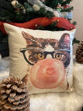 2 - Lovely Brown Cat With Pink Bubble Pillow Case