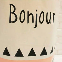 Bonjour Pink And Natural Waterproof Laundry Basket