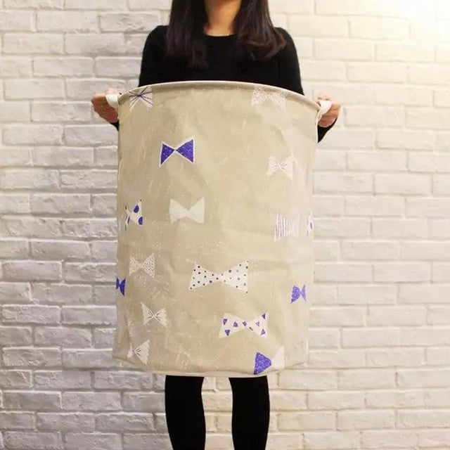 Bow Tie Graphic Waterproof Laundry Basket