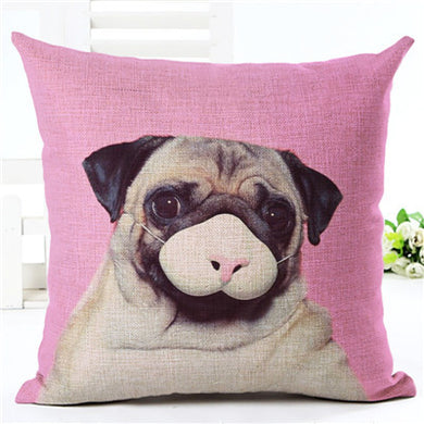Pug Dog Cat Pillow Cover