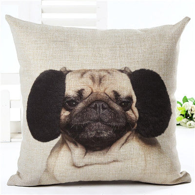 Pug Dog Pillow Case