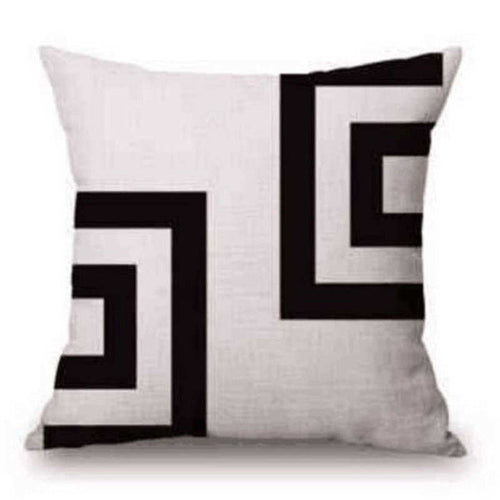 Black and White Big Square Pattern Pillowcase