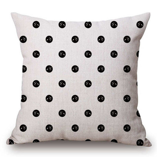 Black and White Dot Pattern Pillowcase
