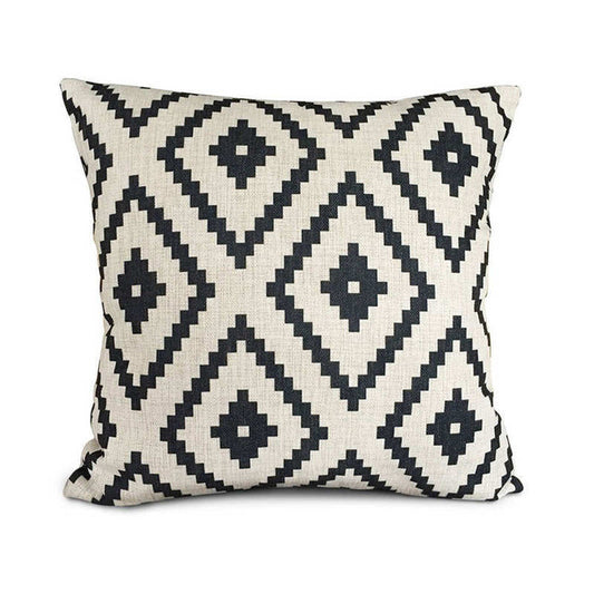 Black and White Diamond Pattern Pillowcase