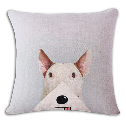 Foodie Bull Terrier Funny Pillow Cover