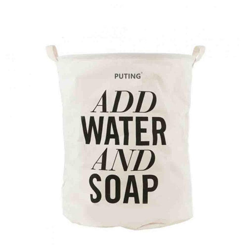 Add Water And Soup Quote Foldable Laundry Basket