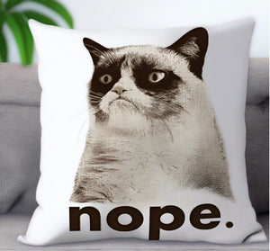 Grumpy Cat Nope Pillow Case