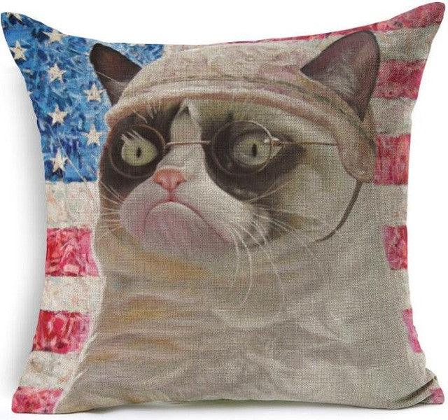 Grumpy Cat America Pillow Case
