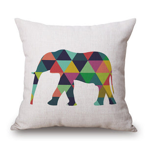 Nordic Elephant Geometric Pillowcases